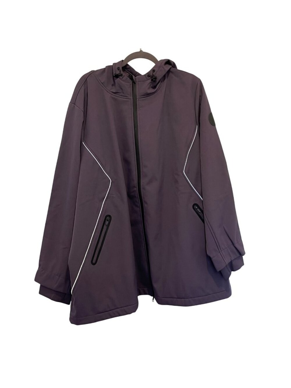 NWT Avenue Activezone size 5X Hooded Mid-Length Zip Jacket Lighter Night Shade